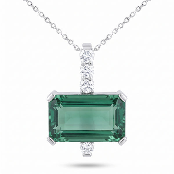 Pieter Andries Green Tourmaline & Diamond White Gold Pendant · 18.10ct