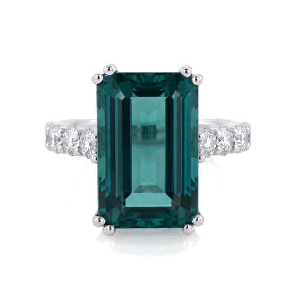 Pieter Andries Green Tourmaline & Diamond White Gold Ring · 10.66ct