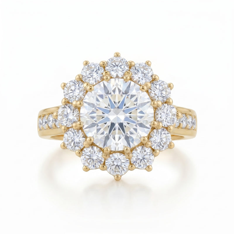 Diamond Yellow Gold Royal Engagement Ring · 1.32ct