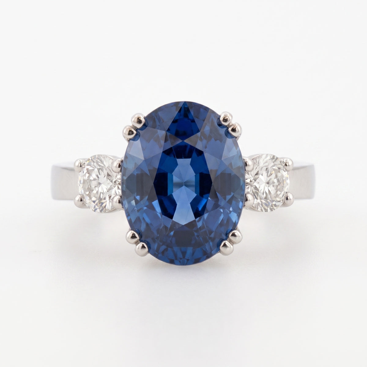 Sapphire & Diamond Platinum Ring No. 387