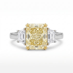Platinum & 18K Yellow Gold Yellow Diamond & Diamond Ring No. 383