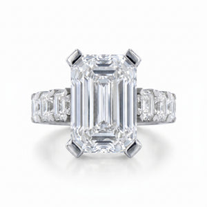 Diamond Platinum Engagement Ring · 13.08ct