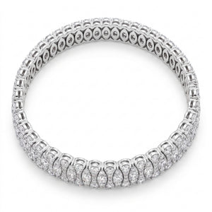 Diamond White Gold Flexible Eternity Bracelet No. 394