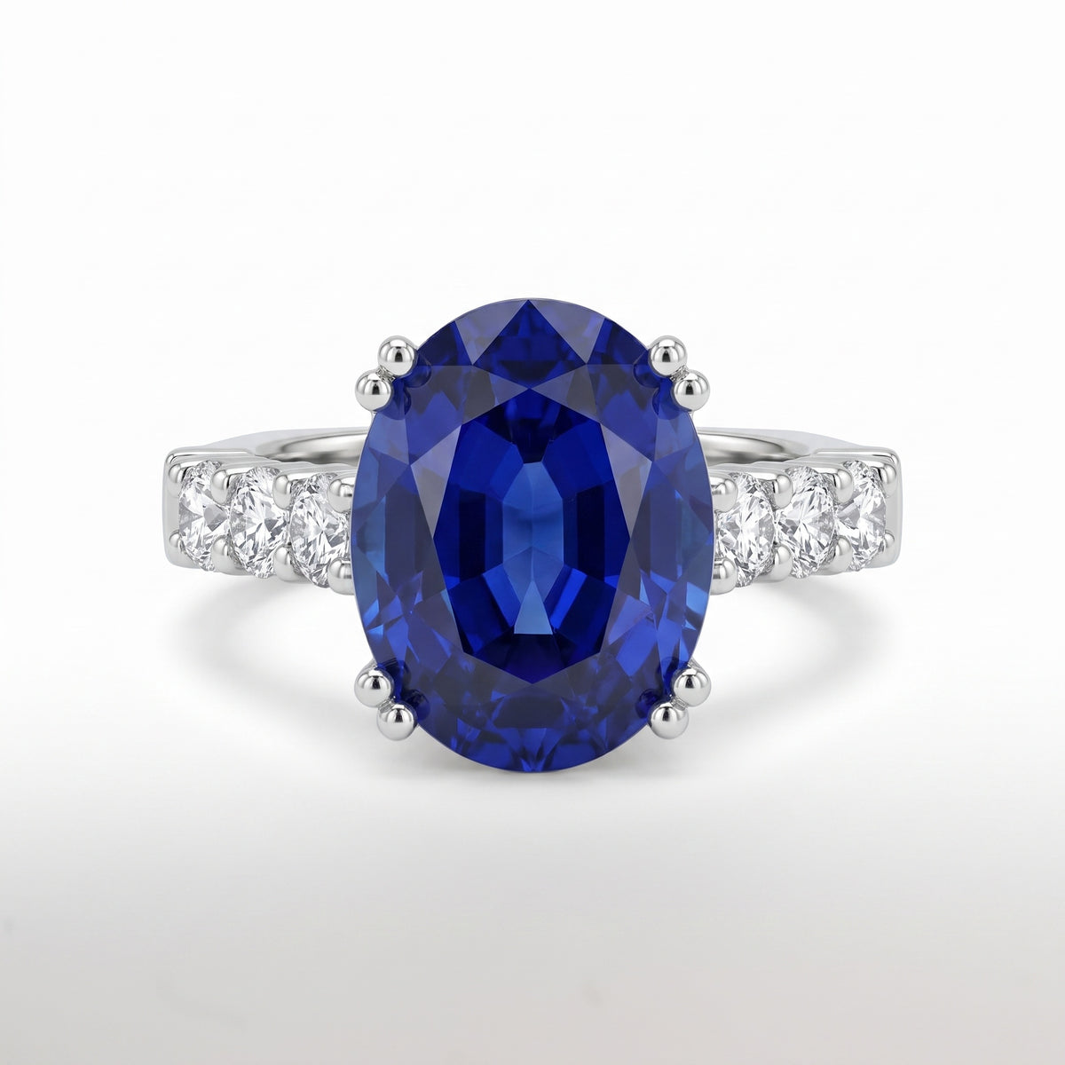 Tanzanite & Diamond Platinum Ring No. 380