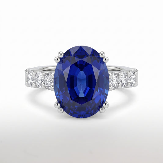 Tanzanite & Diamond Platinum Ring No. 380