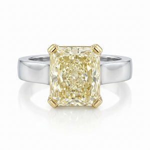 Platinum & 18K Yellow Gold Yellow Diamond Engagement Ring · 5.01ct