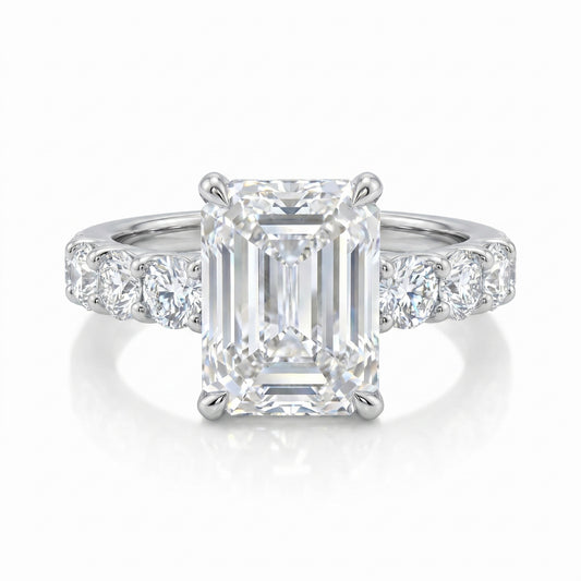 Diamond Platinum Engagement Ring · 3.04ct