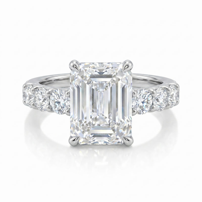 Diamond Platinum Engagement Ring · 3.04ct